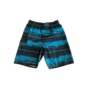 Quicksilver Swim Trunks Boys Size 5 Blue Black Lined Shorts